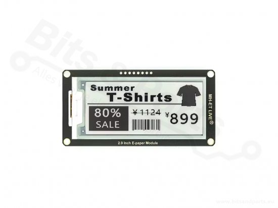 Display E-Paper 2,9inch 296x128px MH-ET Live zwart met controller